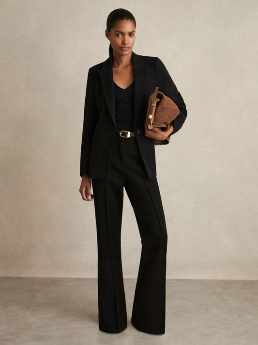 Petite Flared Suit Trousers Black | Women