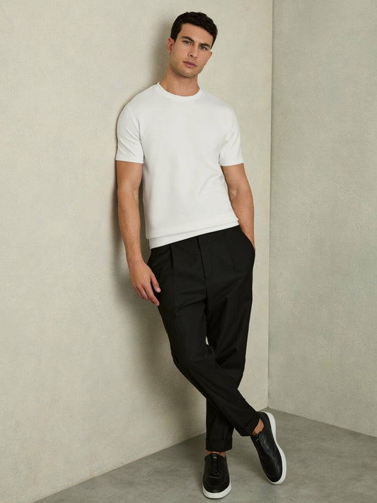 Interlock Jersey Crew Neck T-Shirt White | Men