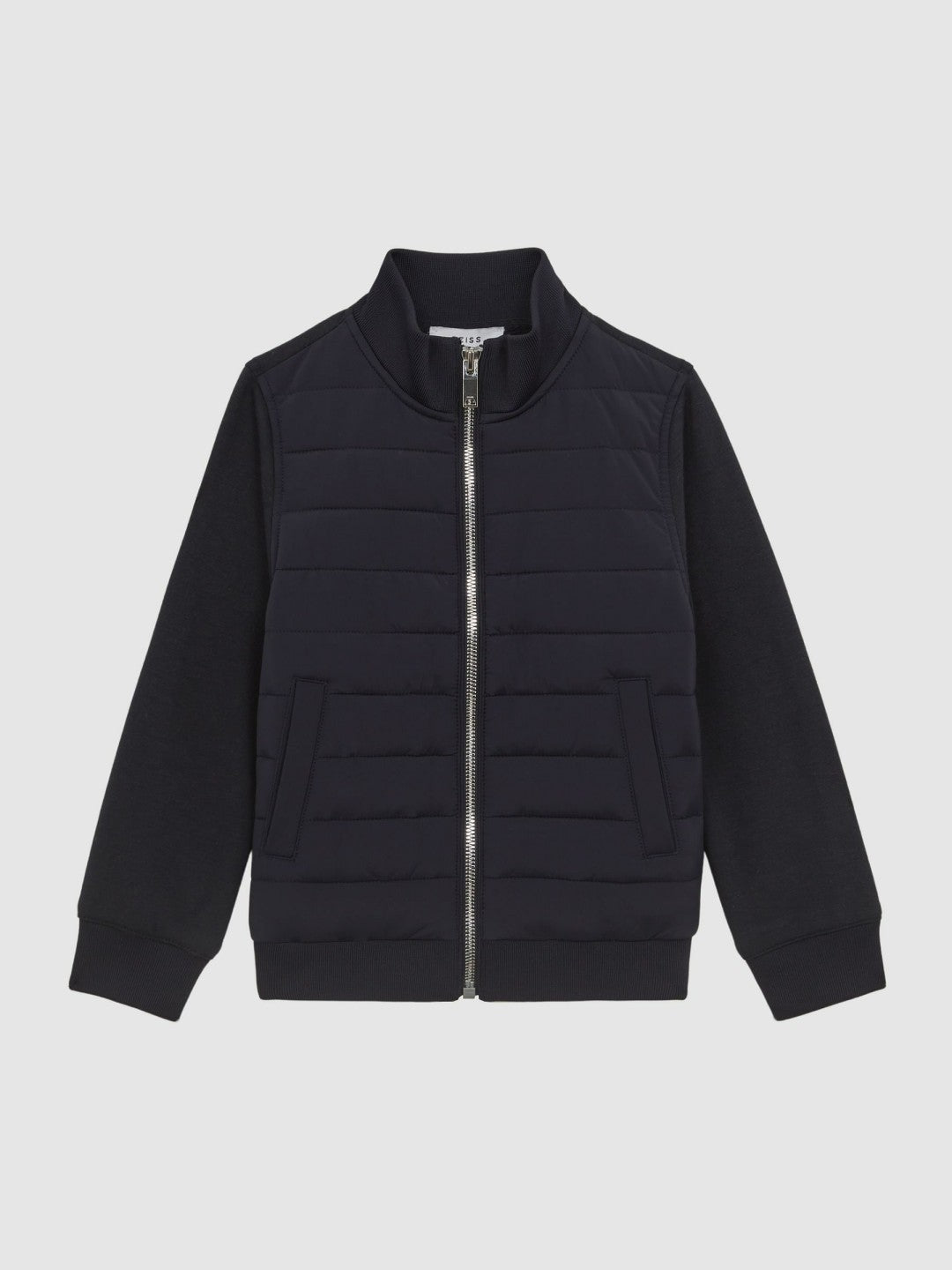 3-9 yrs Funnel Neck Quilted Hybrid Jacket Navy | Children & Baby