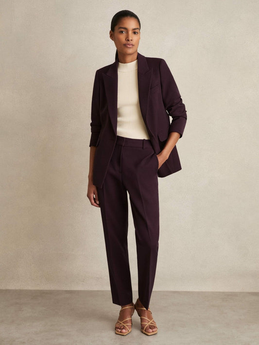 Slim Fit Suit Trousers Berry | Women