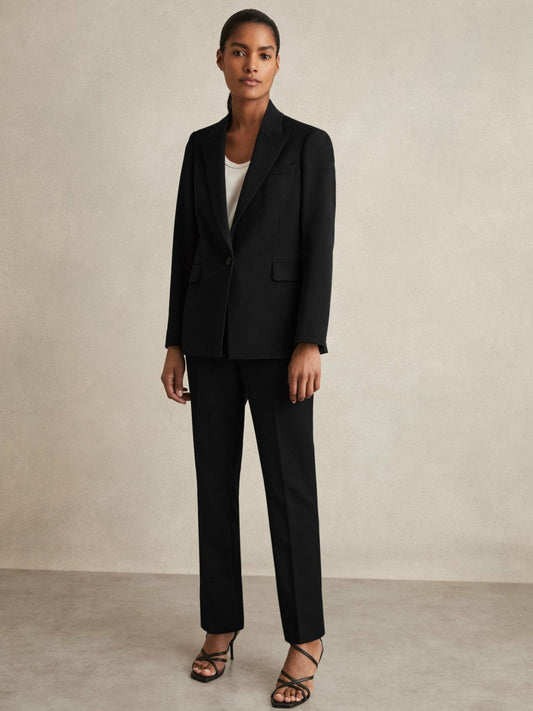 Slim Fit Suit Trousers Black | Women