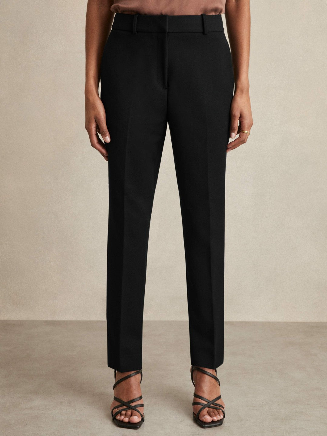 Slim Fit Suit Trousers Black | Women