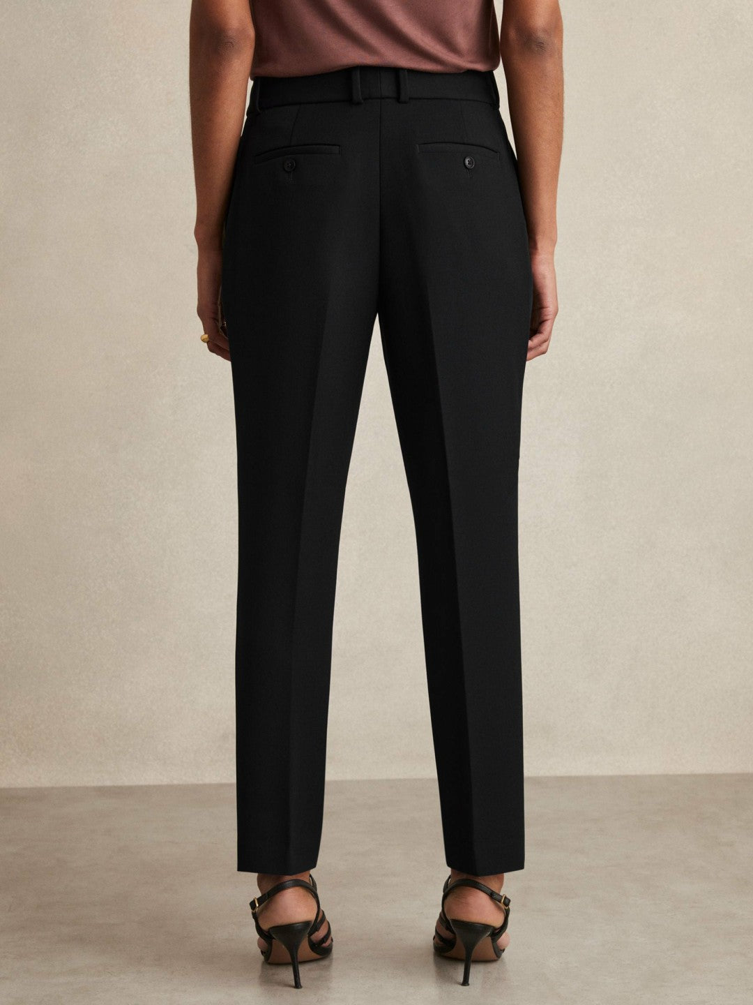 Slim Fit Suit Trousers Black | Women