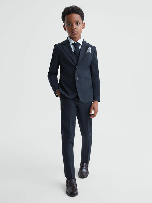 3-9 yrs Wool Blend Adjustable Trousers Navy | Children & Baby