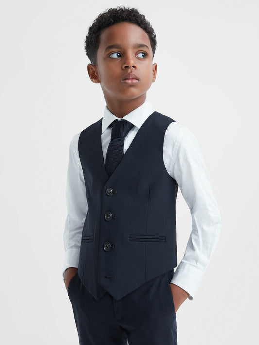 9-14 yrs Modern Fit Waistcoat Navy | Children & Baby