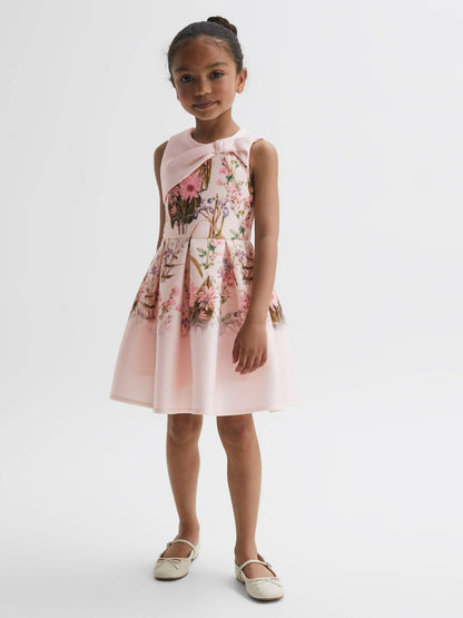 Senior Scuba Floral Printed Dress Multi | Children & Baby