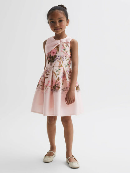 Senior Scuba Floral Printed Dress Multi | Children & Baby