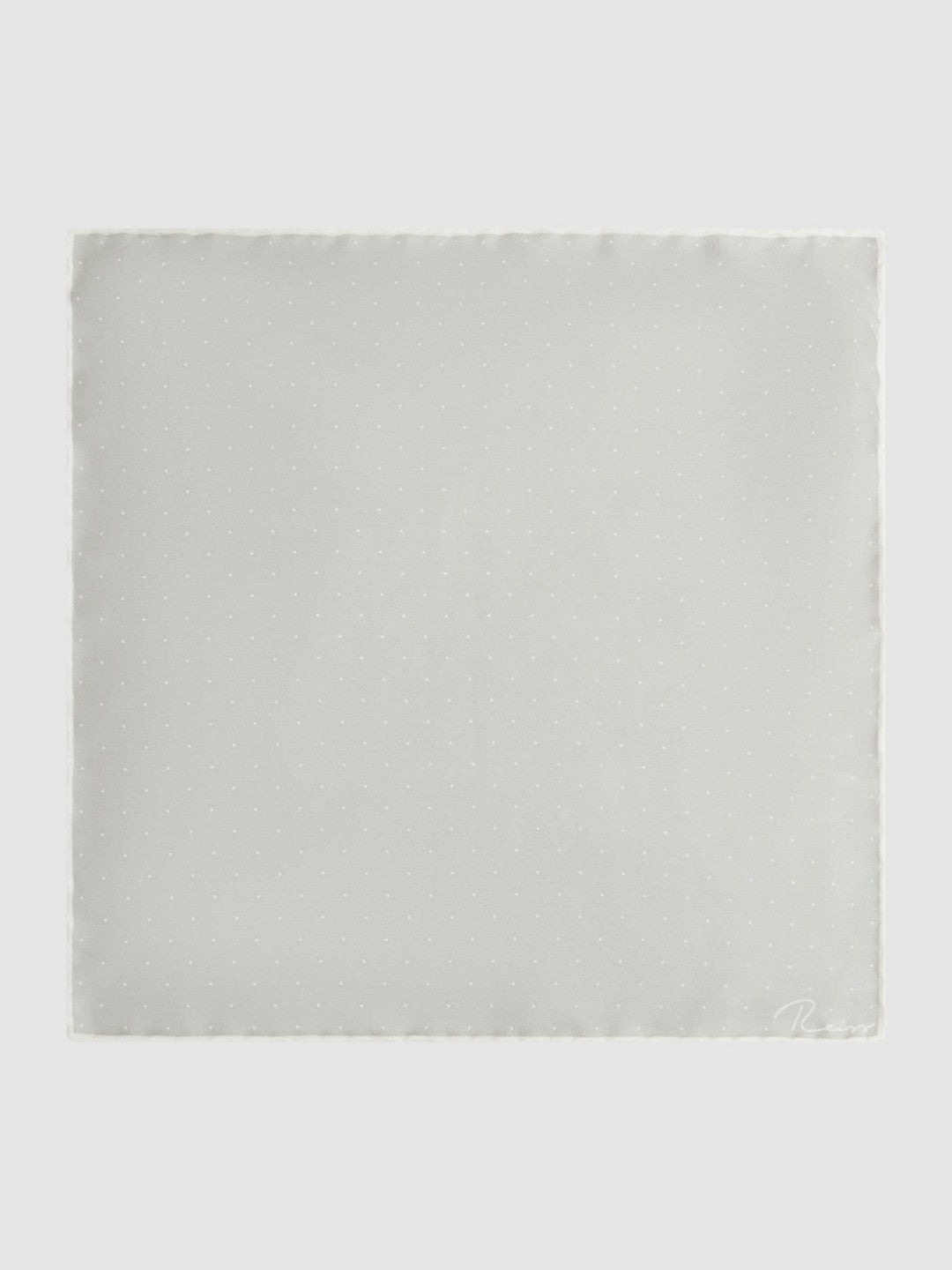 Polka Dot Silk Pocket Square Silver | Men