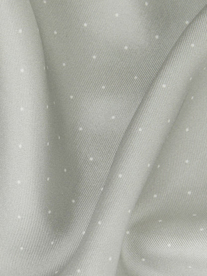 Polka Dot Silk Pocket Square Silver | Men