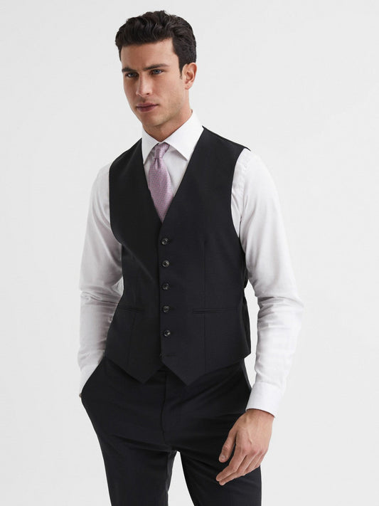 Modern Fit Travel Waistcoat Black | Men