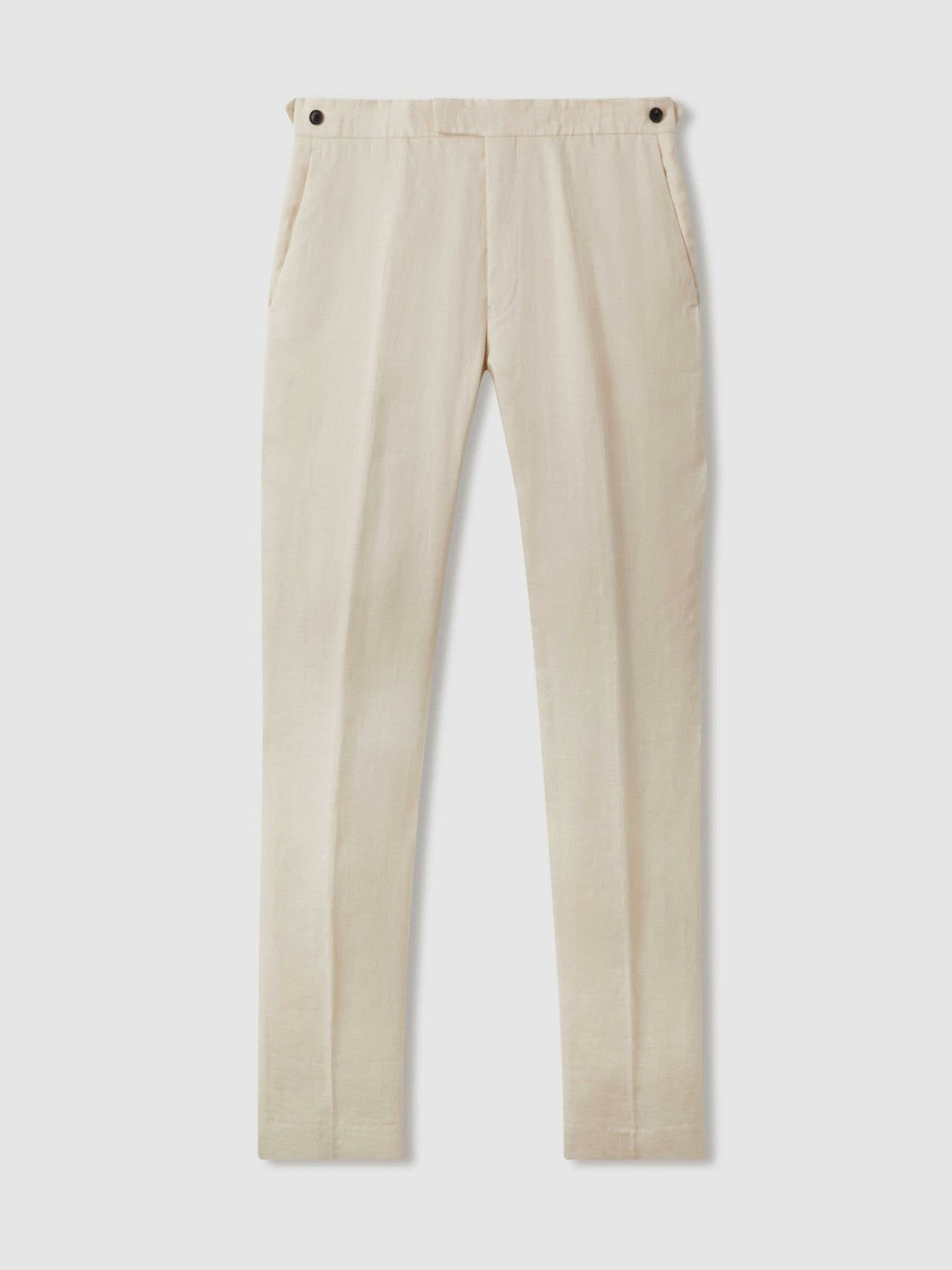 Slim Fit Linen Adjuster Trousers Stone | Men