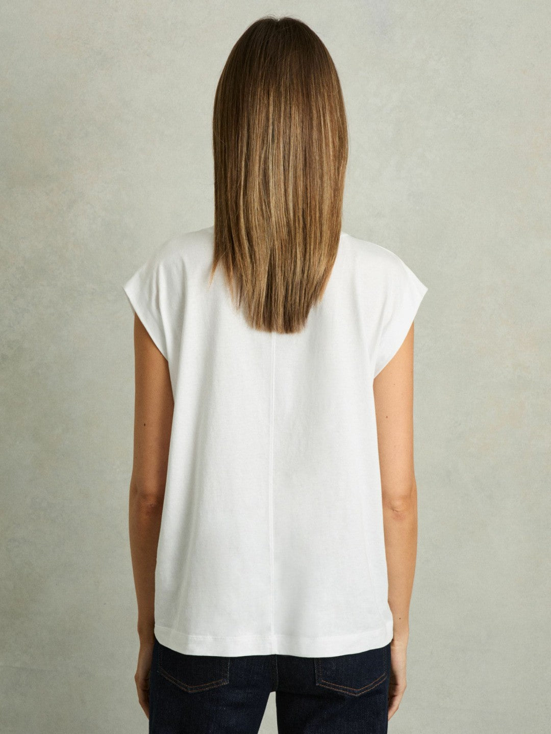 Cotton Capped Sleeve T-Shirt White | Women
