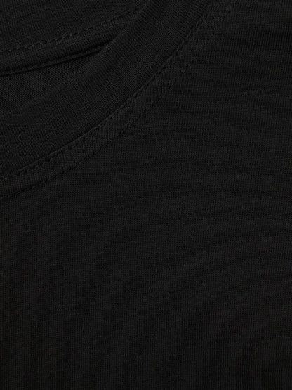 Cotton Capped Sleeve T-Shirt Black | Women