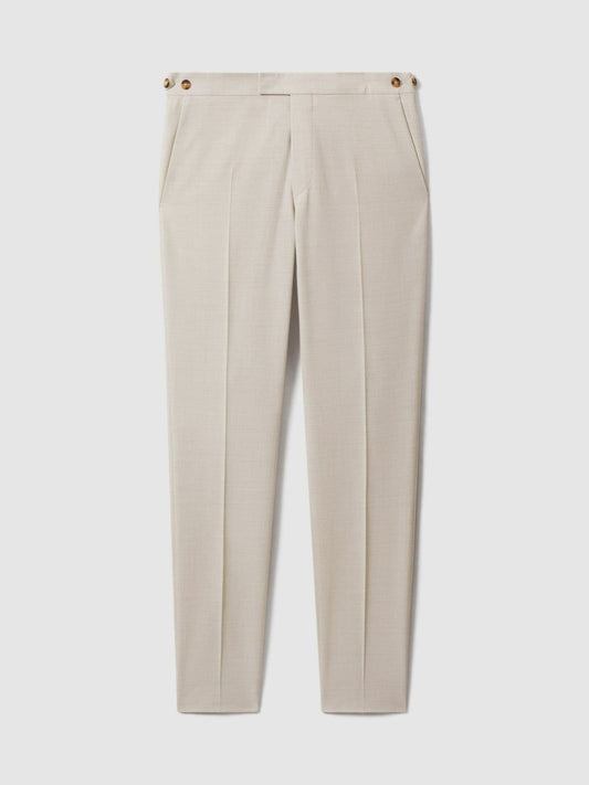 Slim Fit Side Adjuster Trousers Stone | Men