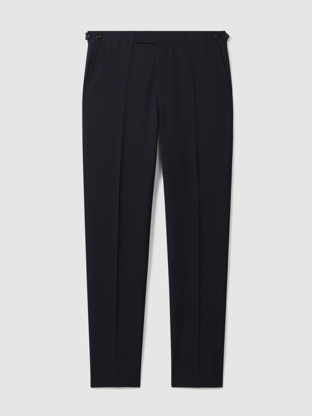 Slim Fit Side Adjuster Trousers Navy | Men
