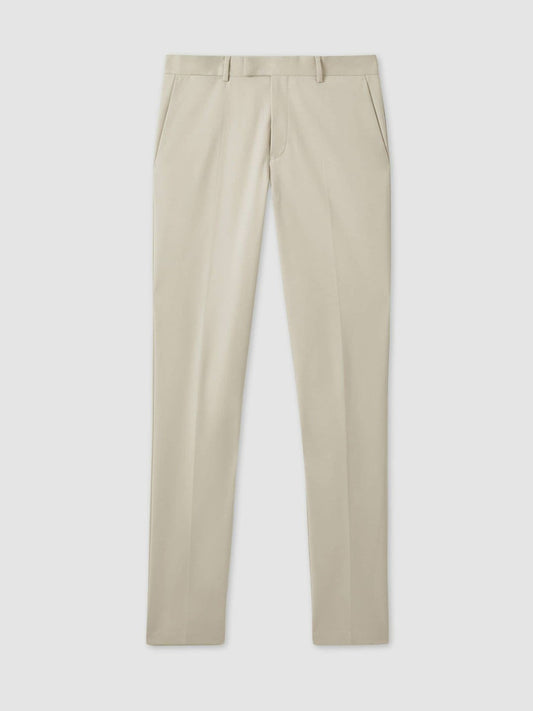 Slim Fit Cotton Blend Chinos Stone | Men