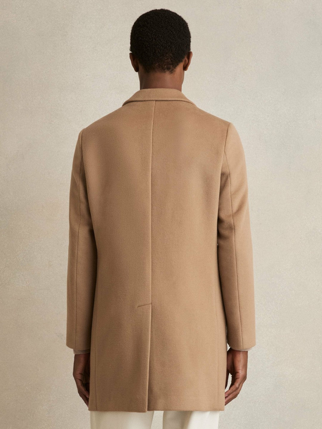 Wool Blend Single Breasted Epsom Overcoat Camel | Men