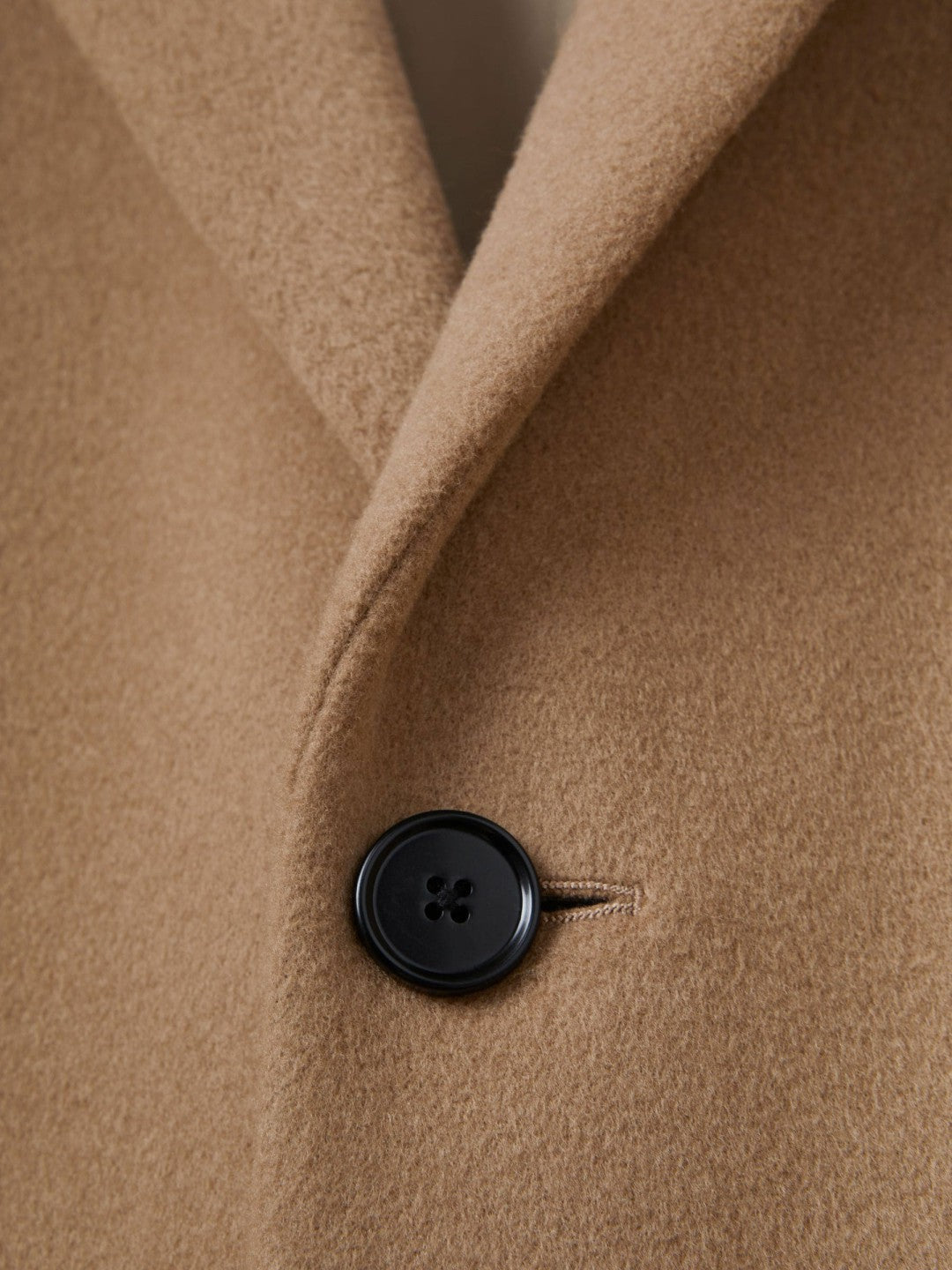 Wool Blend Single Breasted Epsom Overcoat Camel | Men