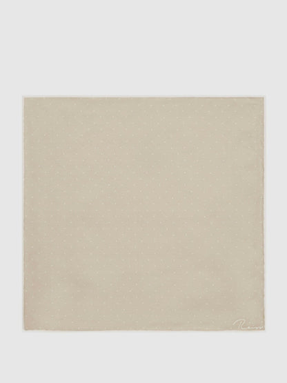 Polka Dot Silk Pocket Square Stone | Men