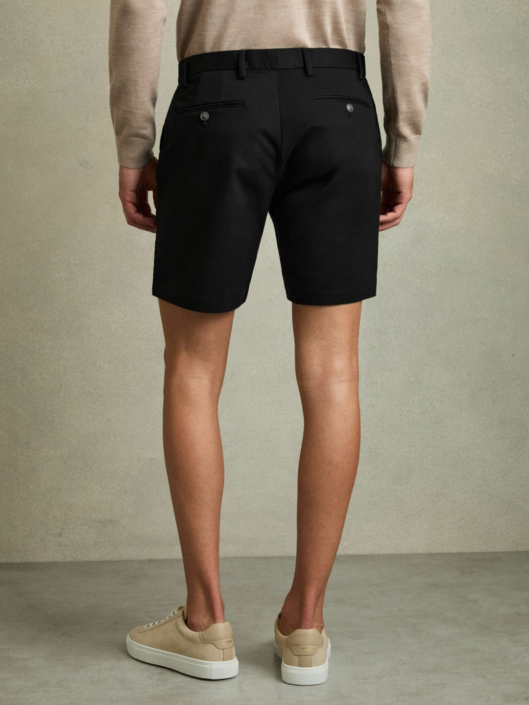 Short Length Casual Chino Shorts Black | Men