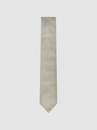 Polka Dot Silk Tie Champagne | Men
