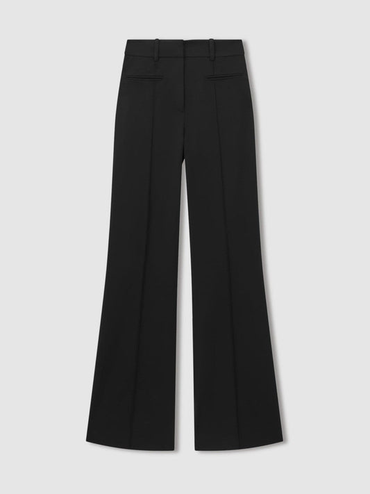 Petite High Rise Flared Trousers Black | Women