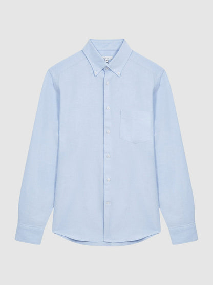 Soft Wash Button Down Oxford Shirt Soft Blue | Men