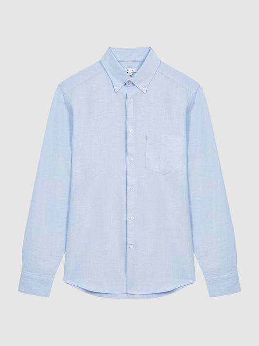 Soft Wash Button Down Oxford Shirt Soft Blue | Men