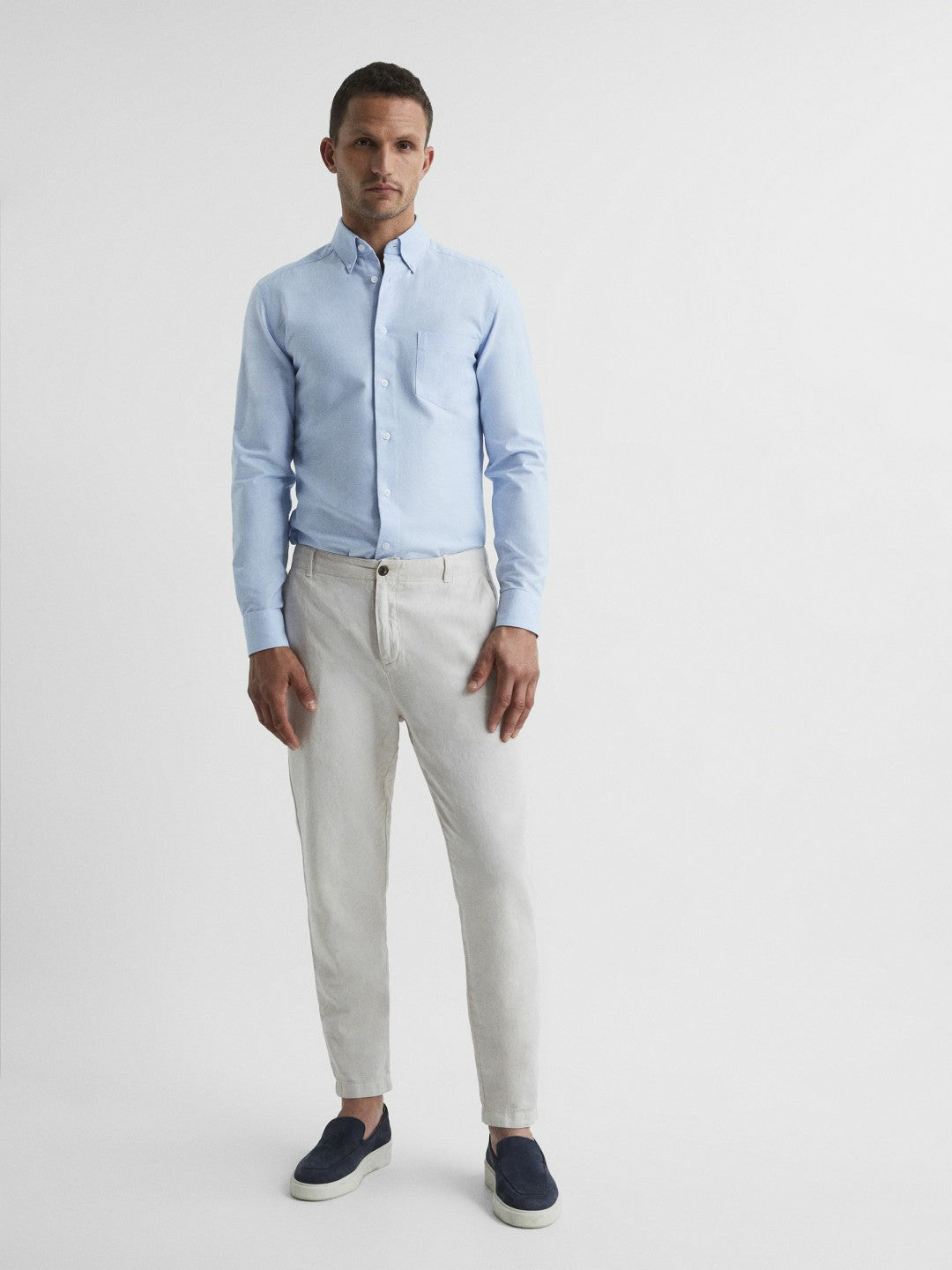 Soft Wash Button Down Oxford Shirt Soft Blue | Men