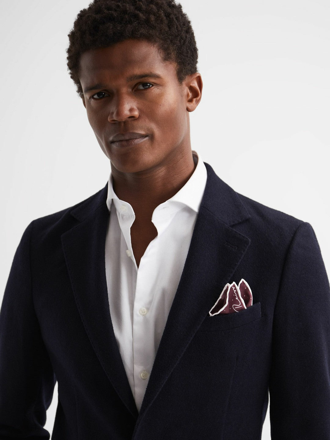 Polka Dot Silk Pocket Square Burgundy | Men