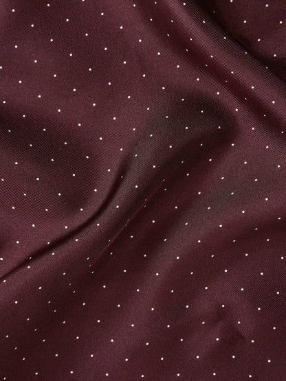 Polka Dot Silk Pocket Square Burgundy | Men