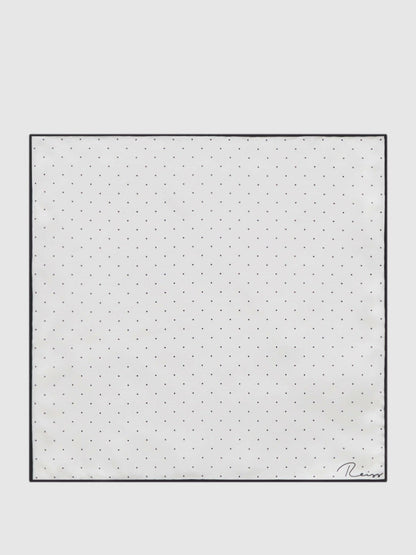Polka Dot Silk Pocket Square White | Men