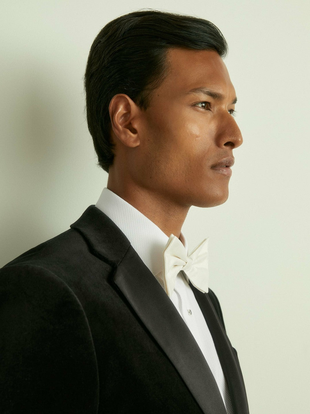 Velvet Single Breasted Slim Fit Jacket Black | Men