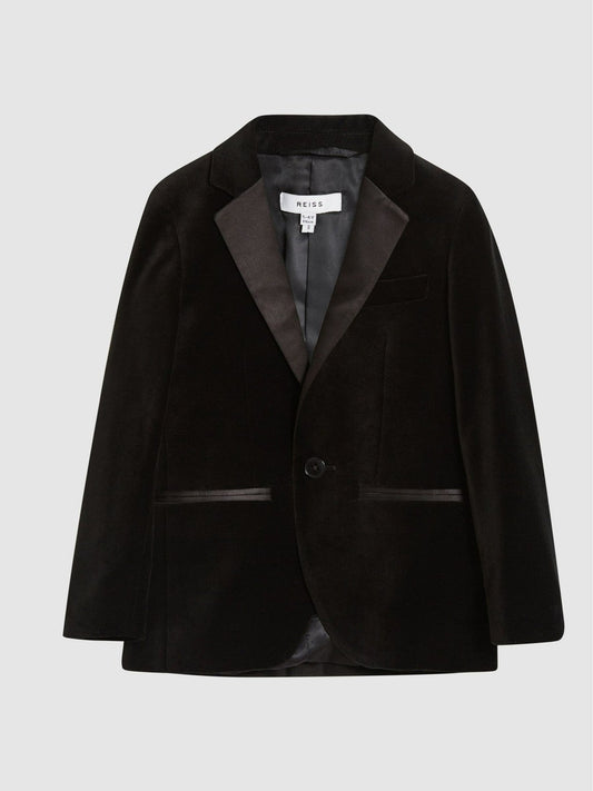 4-9 yrs Single Breasted Velvet Blazer Black | Children & Baby