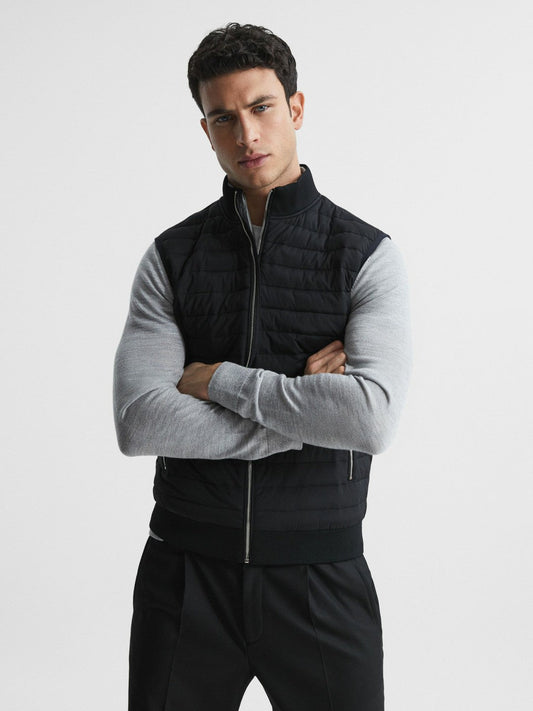 Hybrid Quilted Gilet Black | Men