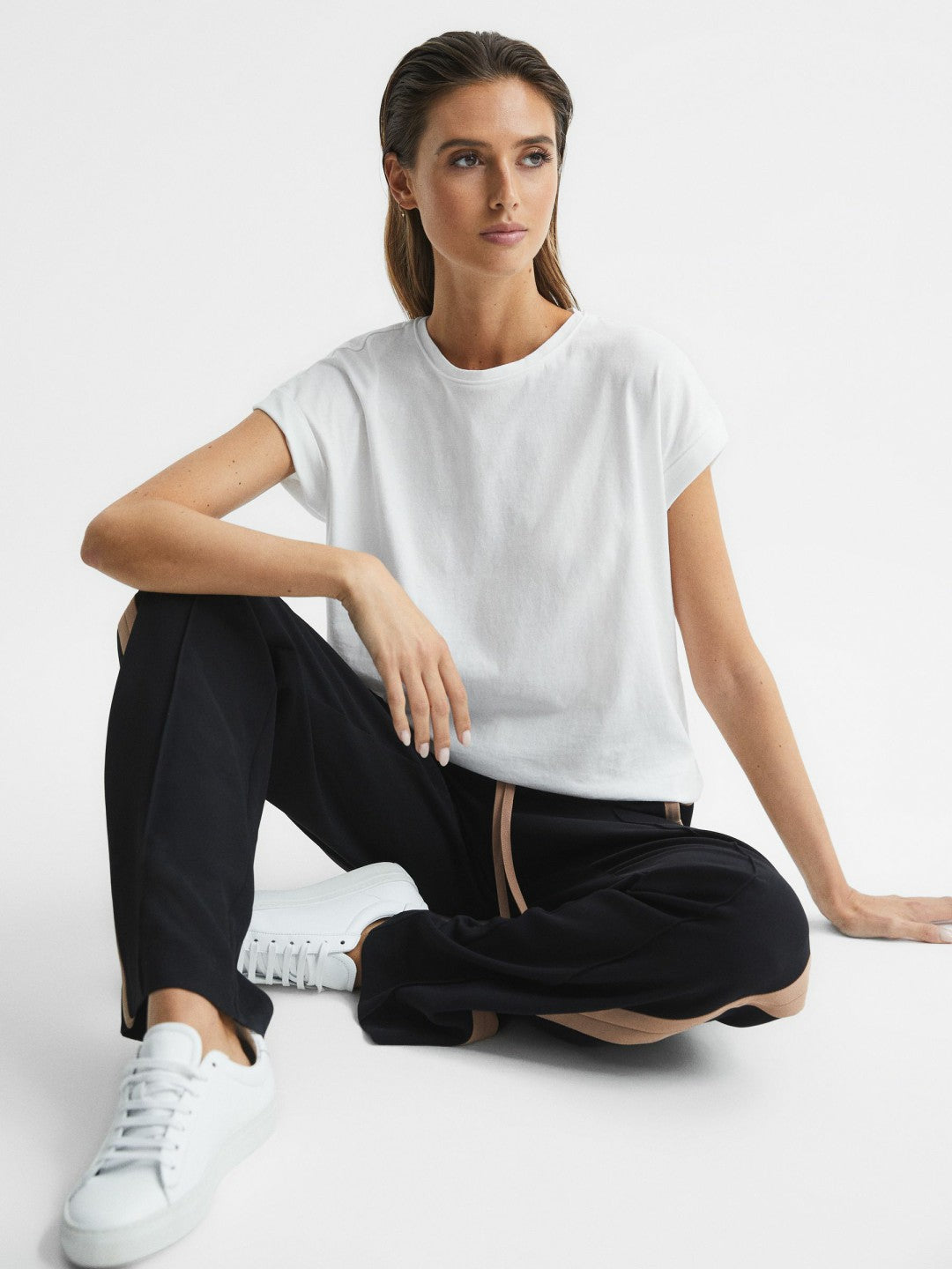Cotton-Jersey Crew Neck T-Shirt White | Women