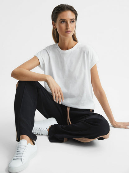 Cotton-Jersey Crew Neck T-Shirt White | Women