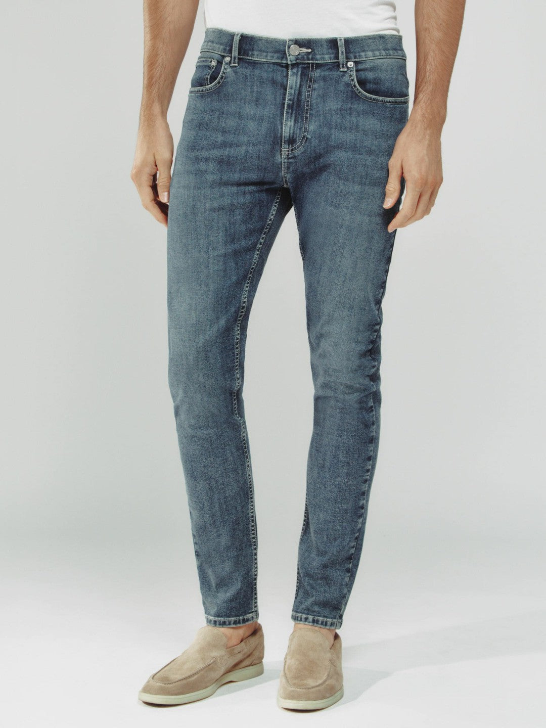Skinny-Fit Jeans Washed Indigo Grey Cast | Men