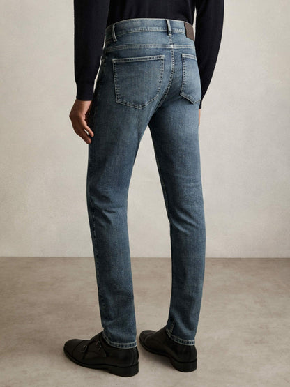 Skinny-Fit Jeans Washed Indigo Grey Cast | Men