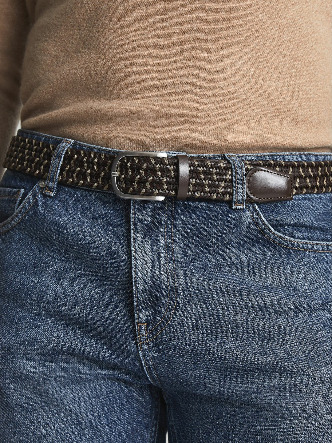 Woven Belt Dark Brown | Men