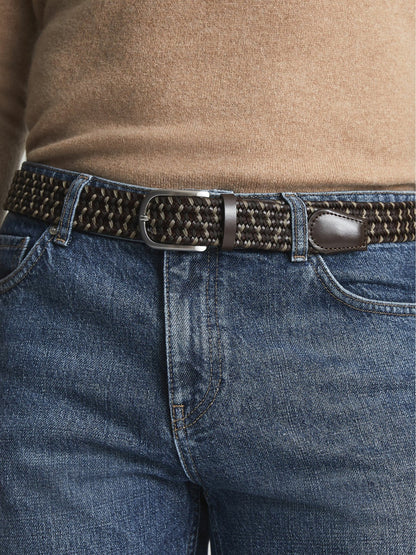 Woven Belt Dark Brown | Men