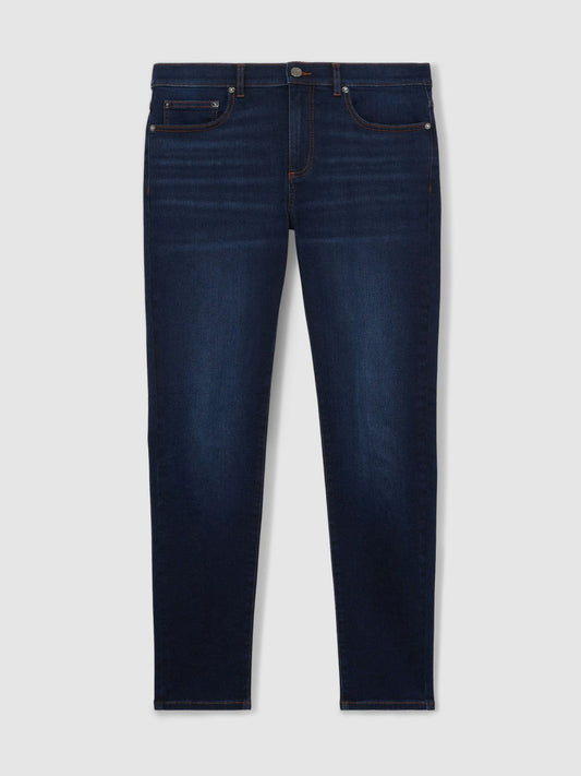 Skinny-Fit Jeans Washed Dark Indigo | Men