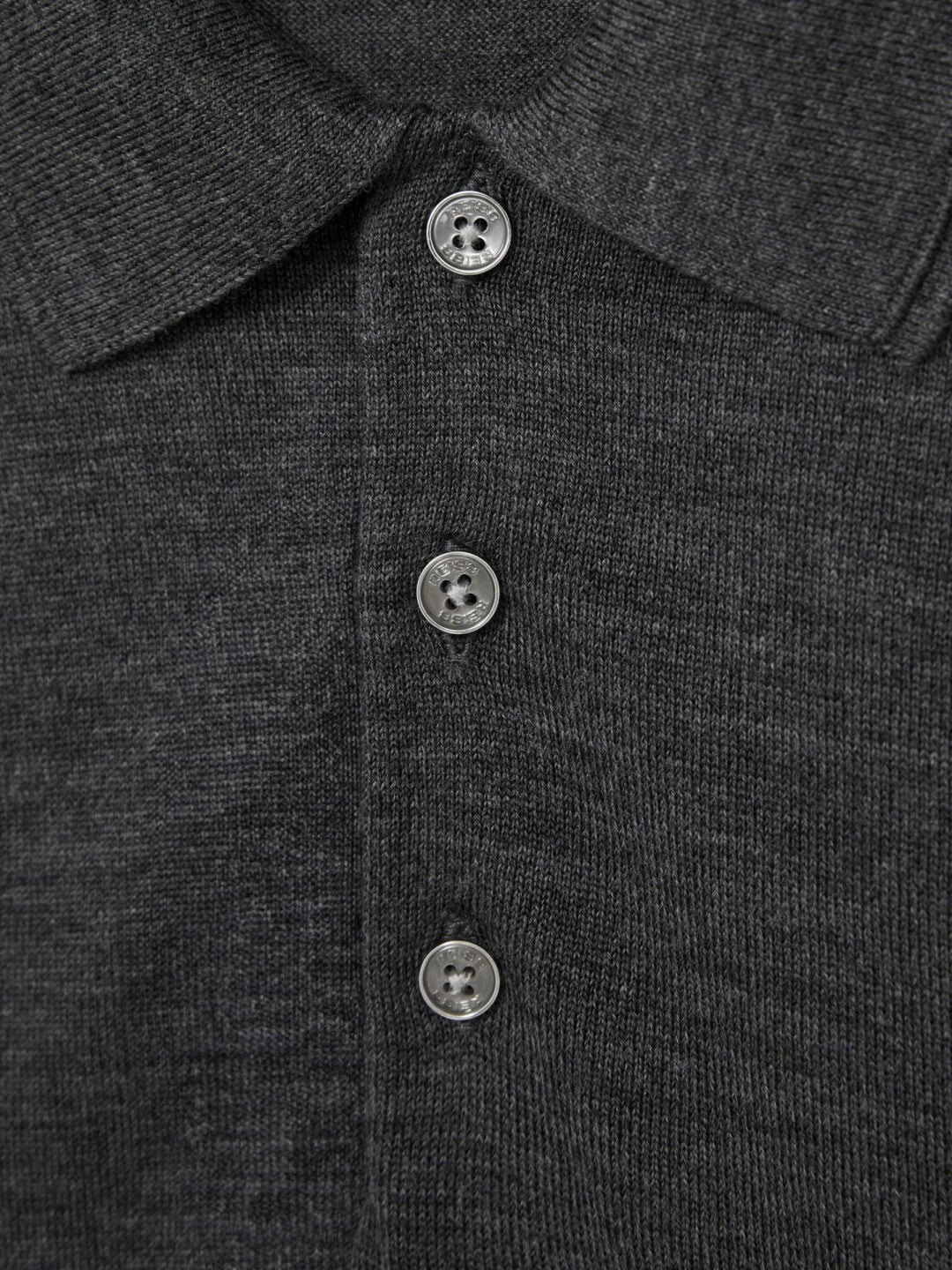 Merino Wool Polo Shirt Derby Grey Marl | Men