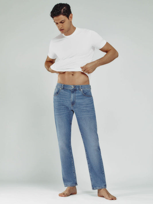 Straight-Leg Jeans Mid Blue Wash | Men