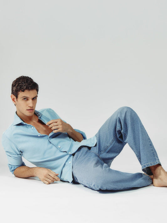 Loose-Fit Jeans Light Blue Wash | Men