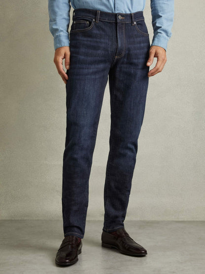 Cotton-Stretch Slim-Fit Jeans Indigo Blue Wash | Men