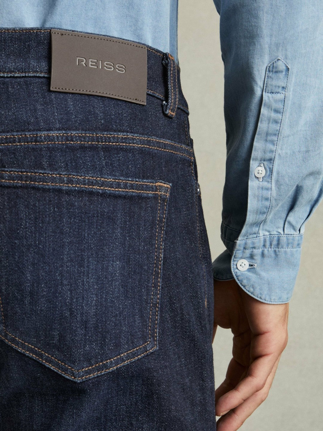 Cotton-Stretch Slim-Fit Jeans Indigo Blue Wash | Men