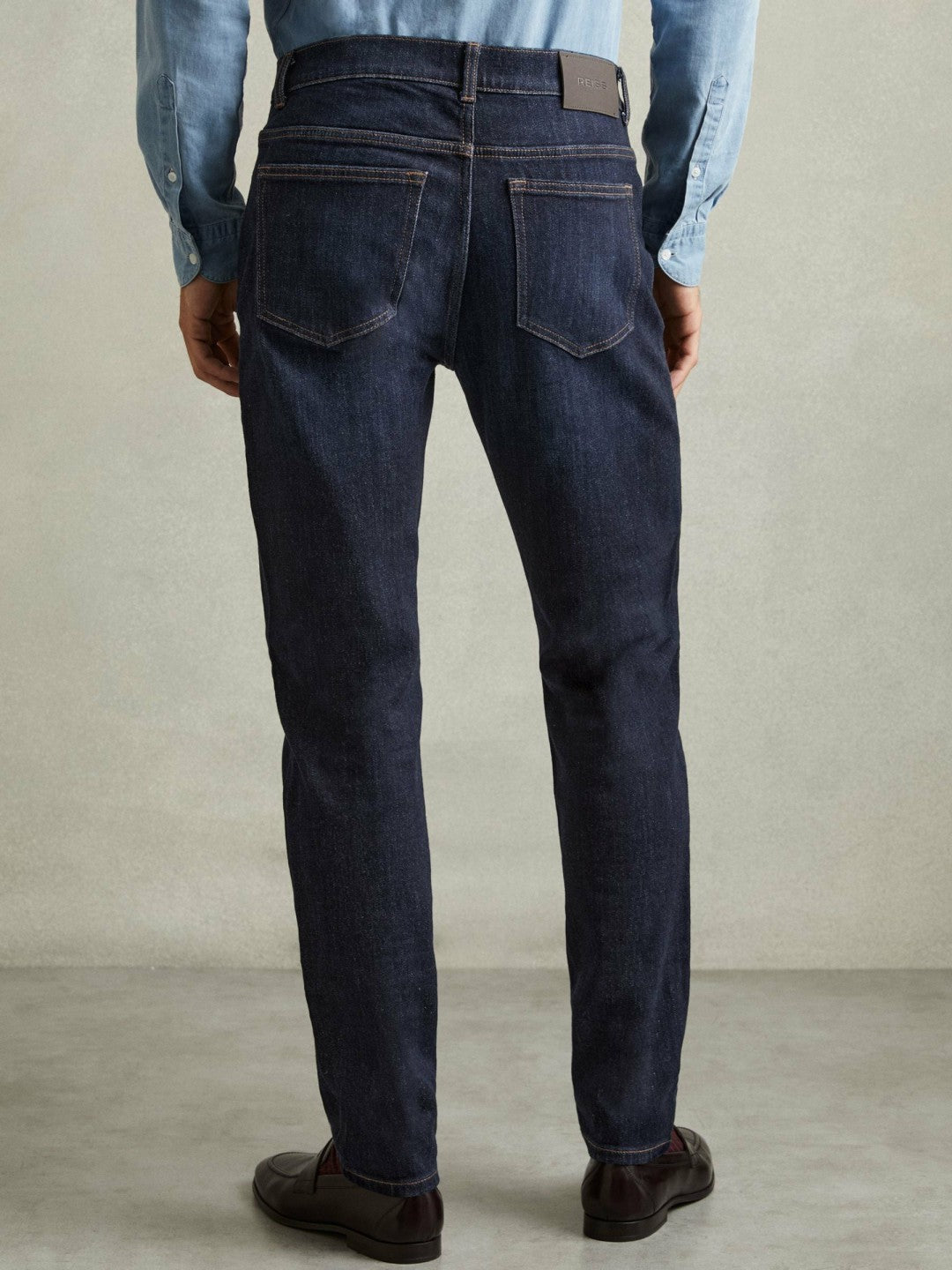 Cotton-Stretch Slim-Fit Jeans Indigo Blue Wash | Men