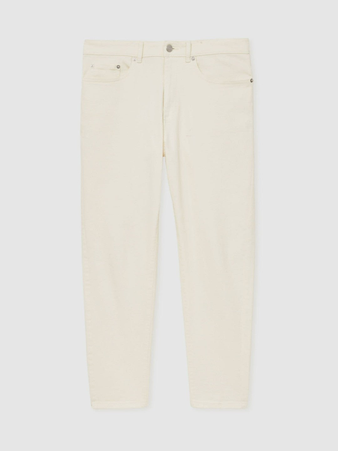 Relaxed-Fit Cropped Jeans White | Men