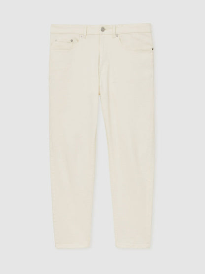 Relaxed-Fit Cropped Jeans White | Men